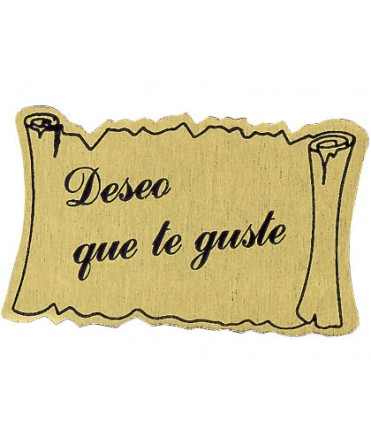 Gold adhesive sticker I wish you like roll of 450 units