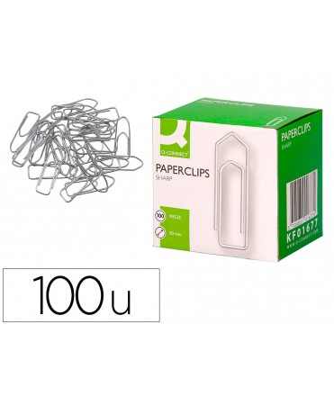 Clips galvanizados q-connect n º4 50 mm caja de 100 unidades
