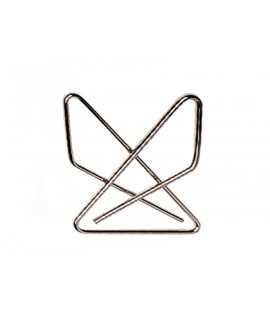 Bow tie clips q-connect 65mm nickel plated box of 12 units