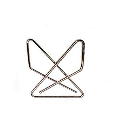 Bow tie clips q-connect 65mm nickel plated box of 12 units