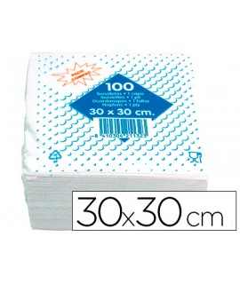 Servilleta celulosa 30x30 cm 1 capa paquete de 100 unidades