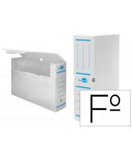 Plastic final file box liderpapel spine 100 mm white 360x100x260 mm