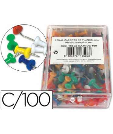 Señalizador de planos q-connect caja de 100 unidades colores surtidos