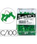 Señalizador de planos q-connect verde caja de 100 unidades