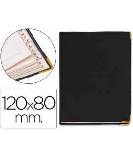 Phone book q-connect flexible lid with gold corner 120x80 mm