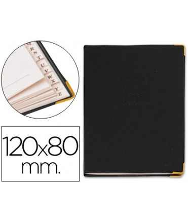 Listin telefonico q-connect tapa flexible con cantonera dorada 120x80 mm
