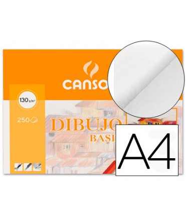 Papel dibujo basik 210x297 130 gr sin recuadro