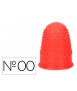 Rubber q-connect thimbles nº00 18-20 mm diameter box of 12 units red