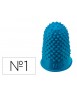 Rubber q-connect thimbles nº1 20-22 mm diameter box of 12 units blue color