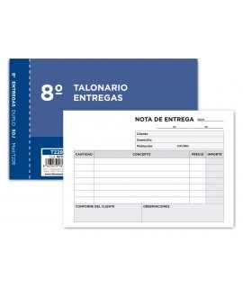 Talonario liderpapel entregas 8º original y copia t228 apaisado
