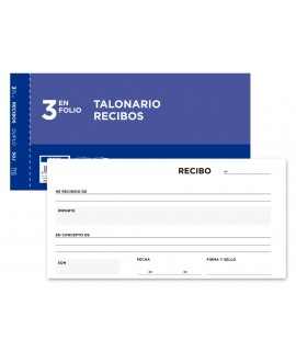 Talonario liderpapel recibos 3/fº original y copia t236 sin matriz