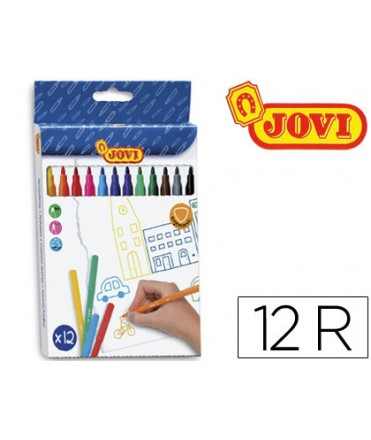 Rotulador jovi slim caja de 12 unidades colores surtidos