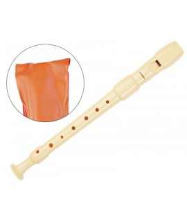 Flauta hohner 9516 dos piezas desmontable color marfil funda naranja
