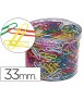 Colored Clips liderpapel Jar 1000 Pcs Assorted Colors