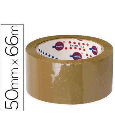 Cinta adhesiva eurocel polipropileno havana 66 m x 50 mm para embalaje