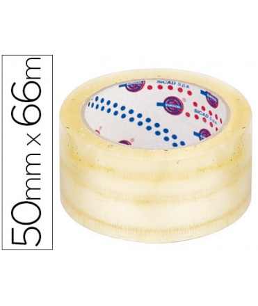 Cinta adhesiva eurocel polipropileno transparente 66 m x 50 mm para embalaje