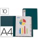 Carpeta liderpapel personaliza 31703 10 fundas polipropileno din a4 verde lomo personalizable
