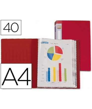 Carpeta liderpapel personaliza 31720 40 fundas polipropileno din a4 roja lomo personalizable