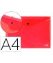 Folder liderpapel dossier brooch 34040 polypropylene din a4 red transparent 50 sheets