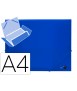 Carpeta liderpapel gomas tres solapas polipropileno din a4 color azul translucido