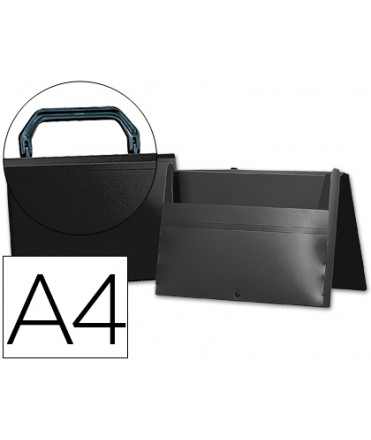 Folder liderpapel Document Holder Clasp Polypropylene DIN A4 Black with Handle