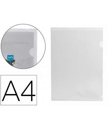 Carpeta liderpapel dossier uñero 44004 polipropileno din a4 incolora 20  hojas