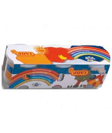 Pasta jovi blandiver caja de 3 botes amarillo/azul/rojo