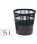 Plastic waste bin q-connect 15 liters grid black color 285x290 mm
