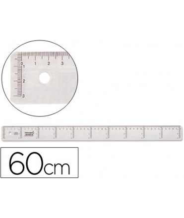 Ruler liderpapel glass plastic 60 cm