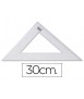 Escuadra liderpapel 30 cm plastico cristal
