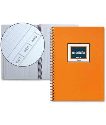 Cuaderno de vencimientos miquelrius nº 96 cuarto natural 48 hojas