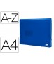 Bellows liderpapel folder 32112 polypropylene din a4 transparent blue 13 departments