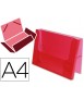 Carpeta liderpapel portadocumentos gomas 36930 polipropileno din a4 rojo translucido lomo 25 mm