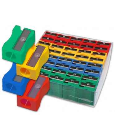 Plastic liderpapel pencil sharpener 1 use box of 120 units assorted colors