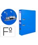 Archivador de palanca liderpapel folio documenta forrado pp con rado lomo 75mm azul compresor metalico