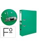 Archivador de palanca liderpapel folio documenta forrado pp con rado lomo 75mm verde compresor metalico