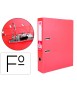 Archivador de palanca liderpapel folio documenta forrado pp con rado lomo 75mm rojo compresor metalico
