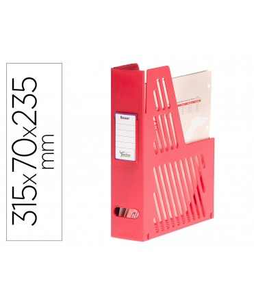 Revistero boxer archivo 2000 cajetin con tarjetero identificador rojo 240x75x315 mm