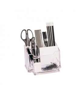 Organizador liderpapel transparente con accesorios