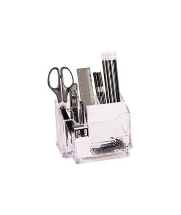 Transparent liderpapel organizer with accessories