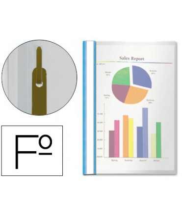 Carpeta dossier fastener plastico esselte folio azul