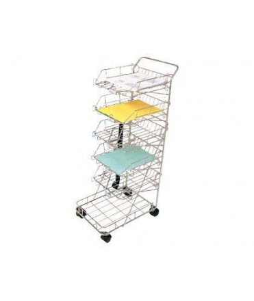 Carrito correspondencia metal 6 bandejas