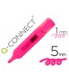 Rotulador q-connect fluorescente rosa punta biselada