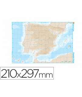 Mapa Mute B/W DIN A4 Spain Physical