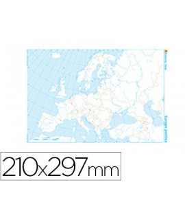 Mapa mudo b/n din a4 europa politico