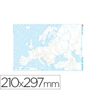 Mapa mudo b/n din a4 europa politico