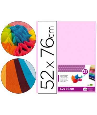 Pink liderpapel tissue paper 52x76 cm 18 gr pack of 25 sheets