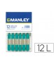 Turquoise green unicolor manley wax pencils n.23 box of 12 units