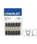 Lapices cera manley unicolor negro n.30 caja de 12 unidades
