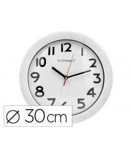 q-connect Plastic Office Wall Clock Round 30 cm White Frame